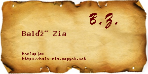 Baló Zia névjegykártya